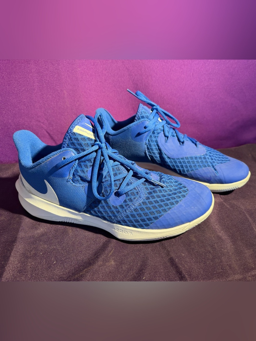 Nike HyperSpeed Court Volleyball Shoes Blue White CI2964-410 Men's 8.5
